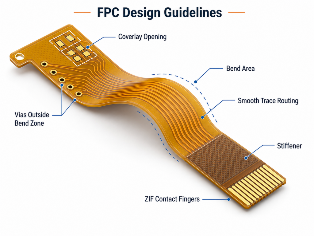 FPC design guidelines for reliable flexible PCB manufacturing